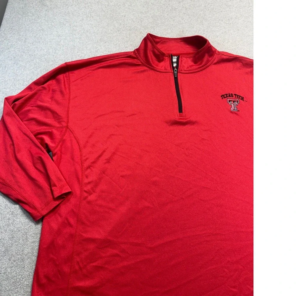 Knights Apparel Quarter Zip Mens 2XL Red Texas Tech Red Raiders Pullover‎